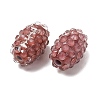 Sports Opaque Acrylic & Resin Rhinestone Beads RB-CBA95A4-02-2