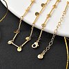 Brass Flat Round Pendant Necklaces NJEW-F329-02G-3