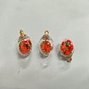 Transparent Glass Globe Pendants GLAA-TAC0003-03G-3