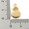 Brass Micro Pave Clear Cubic Zirconia Pendants KK-P263-16A-KCG-3