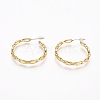 Semicircular Brass Cable Chain Stud Earrings EJEW-E196-06G-1