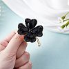 Cubic Zirconia Clover Brooch Pin JBR105F-4