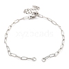 Tarnish Resistant 304 Stainless Steel Paperclip Chains Bracelet Making AJEW-P119-03P-1