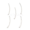 Alloy Textured Curved Tube Beads PALLOY-U003-04S-1