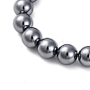 8mm Round Natural Terahertz Stone Beaded Necklaces NJEW-H045-02-2