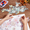  2Pcs 2 Colors 3D Flower Pattern Polyester Embroidered Lace Appliques DIY-NB0010-98-3