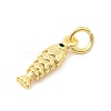 Brass Micro Pave Cubic Zirconia Charms KK-C139-29B-G-2