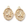 Rack Plating Brass Micro Pave Cubic Zirconia Pendants KK-K333-97G-1