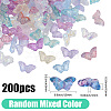 200Pcs Transparent Spray Painted Glass Beads GLAA-PA0001-14-2