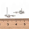 925 Sterling Silver Stud with Cubic Zirconia Earrings Findings STER-Z007-06P-3