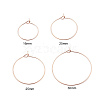 24Pcs 4 Size 316L Surgical Stainless Steel Hoop Earring Findings X1-STAS-ZZ0001-03RG-2