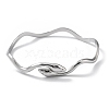 304 Stainless Steel Cuff Bangles for Women BJEW-Z078-09P-2