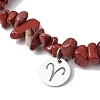 Natural Red Jasper Stretch Bracelets BJEW-JB11147-01-3