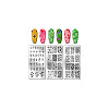Stainless Steel DIY Nail Art Templates MRMJ-WH0092-023-8