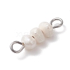 Natural Cultured Freshwater Pearl Potato Beaded Links PALLOY-JF04645-02-5