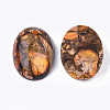 Assembled Synthetic Imperial Jasper and Bronzite  Cabochons G-S329-080-3