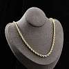 Brass Rope Chain Necklaces for Men Women NJEW-G160-09G-3