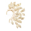 Alloy Leaf Cuff Earrings EJEW-P246-02KCG-1