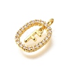 Brass Micro Pave Cubic Zirconia Pendants ZIRC-P123-01G-F01-2