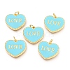 Brass Enamel Pendants KK-B027-03G-E-1