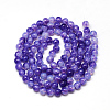 Baking Painted Glass Beads Strands DGLA-Q023-8mm-DB67-2