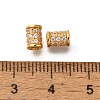 925 Sterling Silver Micro Pave Clear Cubic Zirconia Beads STER-M018-11G-2