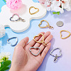 8Pcs 3 Styles 304 Stainless Steel Keychain Clasps STAS-TA0004-78-7