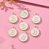 Golden Plated Alloy Charms X-ENAM-S118-01B-5