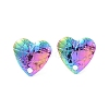 Ion Plating(IP) 304 Stainless Steel Stud Earring Finding EJEW-I285-11MC-1
