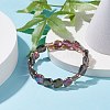 Rectangle Glass Beaded Stretch Bracelet for Women BJEW-JB08102-6