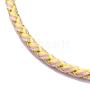 Polyester Cord Braided Bracelet Makings MAK-Z003-01G-26-2