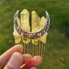 Electroplated Natural Quartz Crystal Hair Combs PW-WGCA24B-07-1