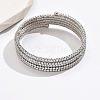 Platinum Brass Multi Layer Wrap Bracelets RM1445-4-1