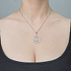 Non-Tarnish 201 Stainless Steel Hollow Yoga Pendant Necklace NJEW-OY002-09-2