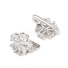 SHEGRACE Flower Brass Micro Pave Clear Cubic Zirconia Spacer Bars XGRQ5K154-827P-2