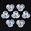3-Petal Electroplate Acrylic Bead Caps LS-PACR-T014-03-1