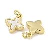 Brass with Sea Shell Charms KK-Q820-15G-2