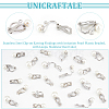 Unicraftale 24Pcs 4 Size 304 Stainless Steel Clip-on Earring Findings with Imitation Pearl Plastic Beaded STAS-UN0054-73-5