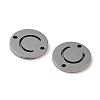 Non-Tarnish 201 Stainless Steel Hollow Flat Round Links FIND-R149-03C-P-2