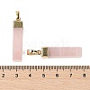 Natural Rose Quartz Pendants KK-R214-01G-3