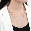 Non-Tarnish 304 Stainless Steel Flat Snake Chain Necklaces for Women NJEW-D058-04P-4