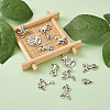  Tibetan Style Alloy Frog Shape Pendants & Rhinestone Settings TIBEP-TA0002-34AS-RS-8