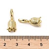 Brass with Cubic Zirconia Charms X-KK-Q793-04G-3