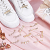 20Pcs 10 Styles Alloy & Crystal Rhinestone & Plastic Pearl Shoe Buckle Clips FIND-PH0024-68G-2