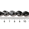 Natural Snowflake Obsidian Beads Strands X-G-I377-A28-5