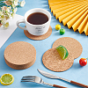 Flat Round Cork Coasters AJEW-WH0367-08-5