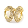 Brass Micro Pave Cubic Zirconia Cuff Rings RJEW-P127-12G-2