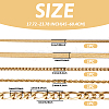 5Pcs 5 Style 304 & 667 Stainless Steel Snake & Figaro & Box & Herringbone Chain Necklaces Set NJEW-TA0001-13-4
