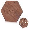 Walnut Stud Earrings Plate EDIS-WH20010-01B-6
