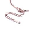 Rose Gold Plated Tin Alloy Bar Link Chain Fine Necklaces NJEW-BB10187-18-3